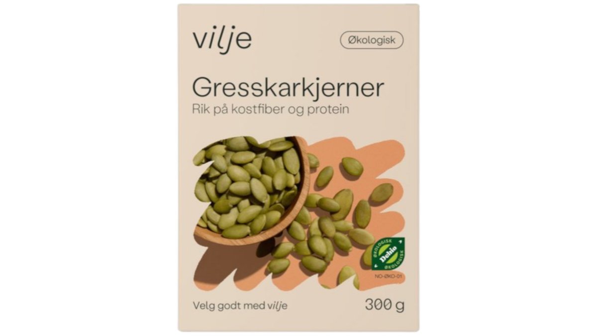 Vilje Gresskarkjerner ØKO, 300 g