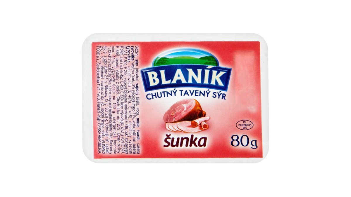SÝR TAVENÝ BLANÍK ŠUNKA 80 g