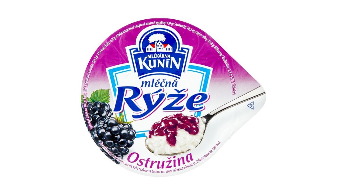 Mlékárna Kunín Mléčná rýže ostružinová 150g