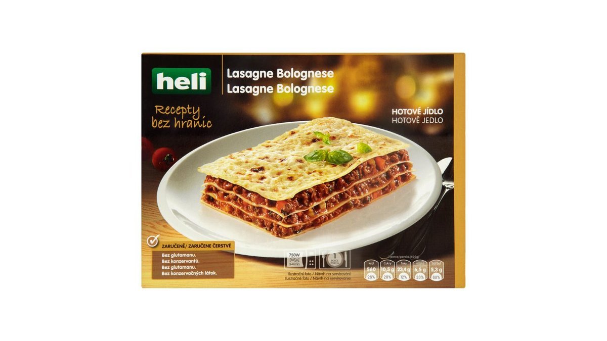 Heli Lasagne Bolognese hotové jídlo 400g