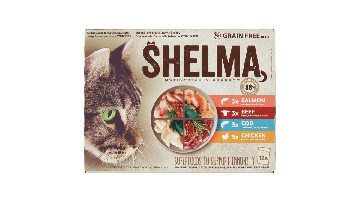 Shelma Bezobilné sušené filetky 12 x 85g