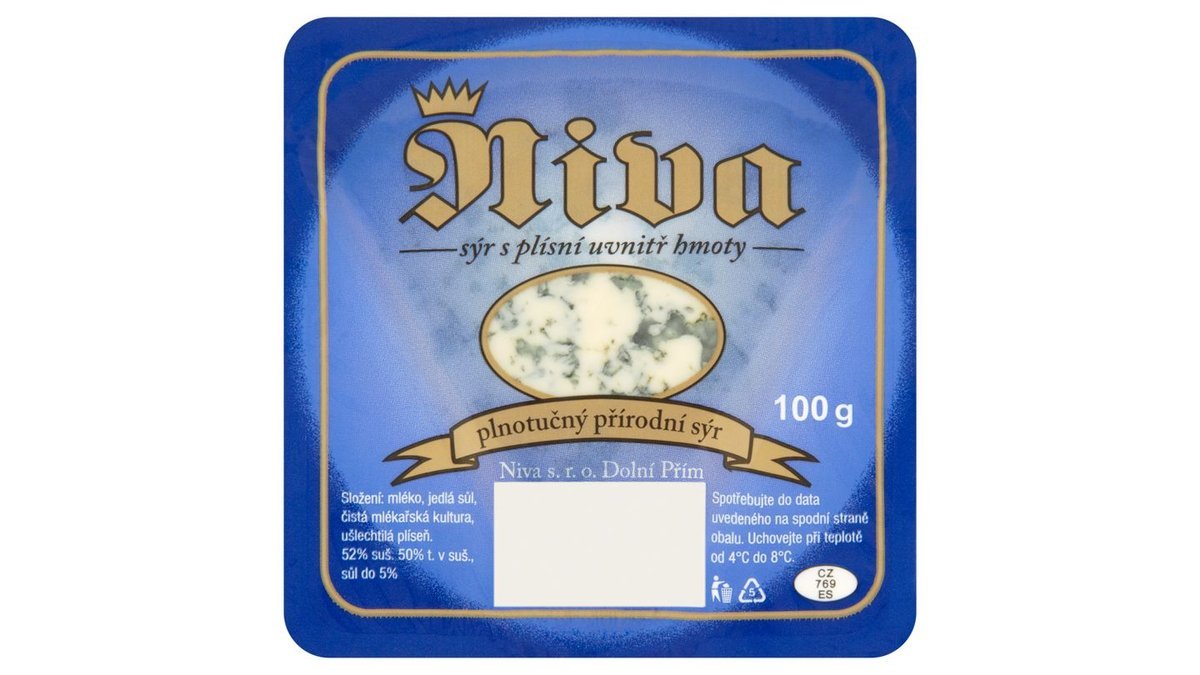 Niva Plnotučný přírodní plísňový sýr 100g
