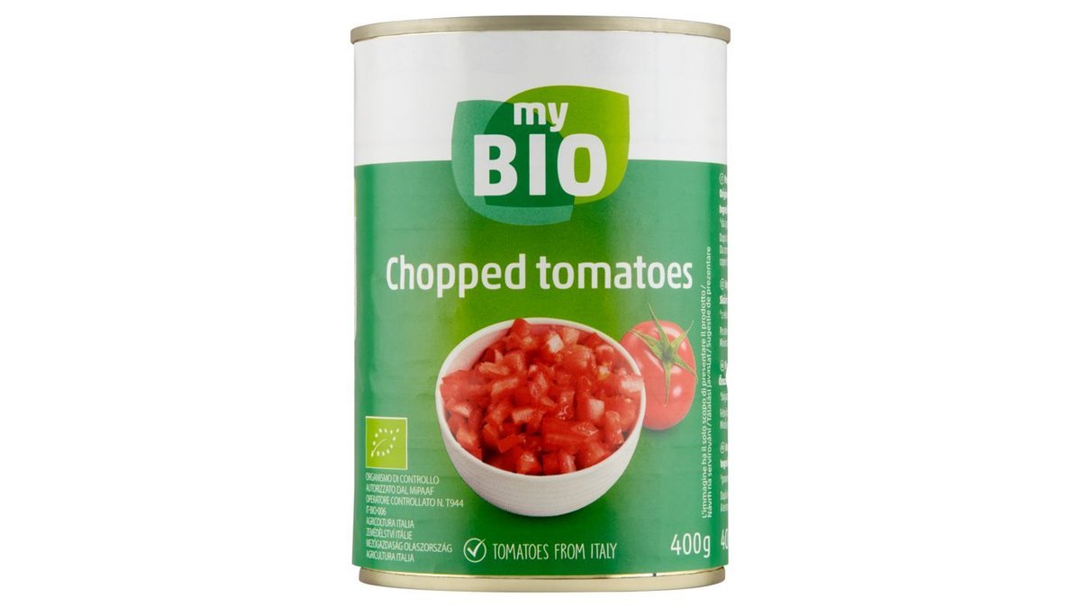 My Bio Organická sekaná rajčata v rajčatové šťávě 400g