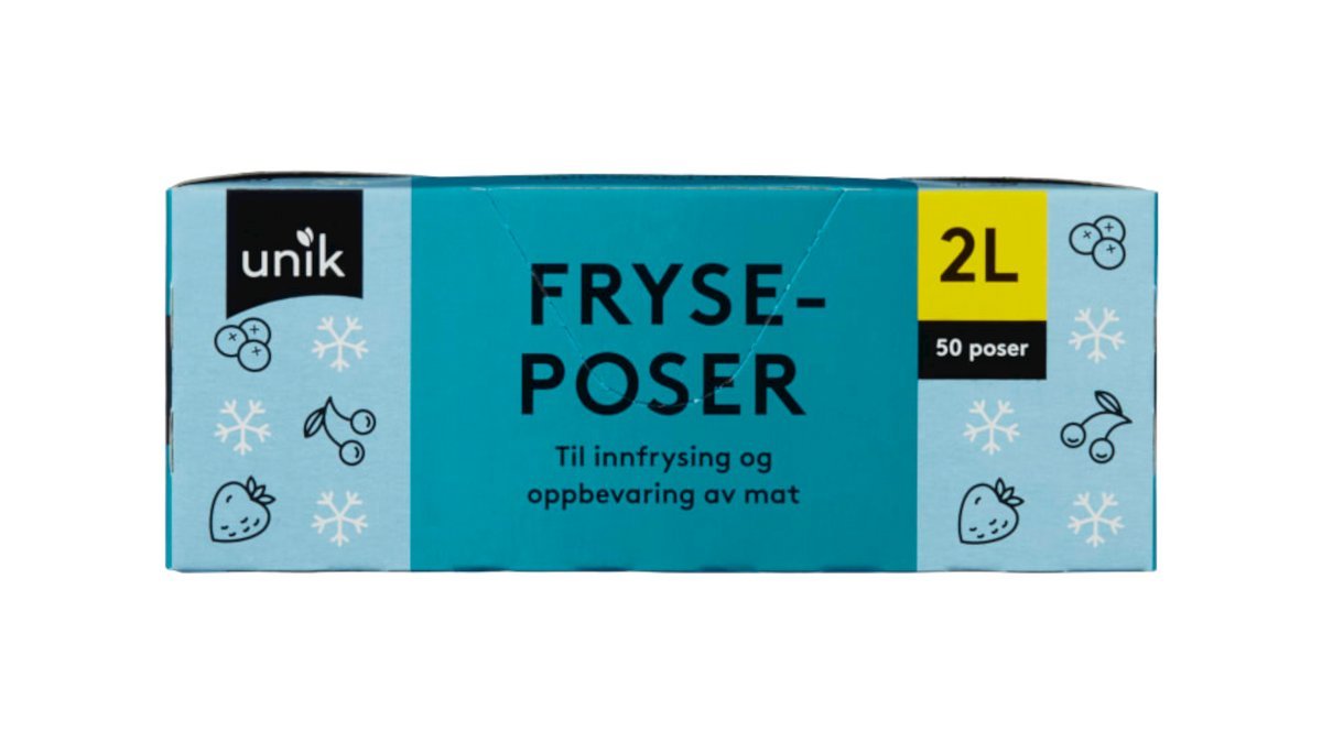 Unik Fryseposer 50 stk, 2 l