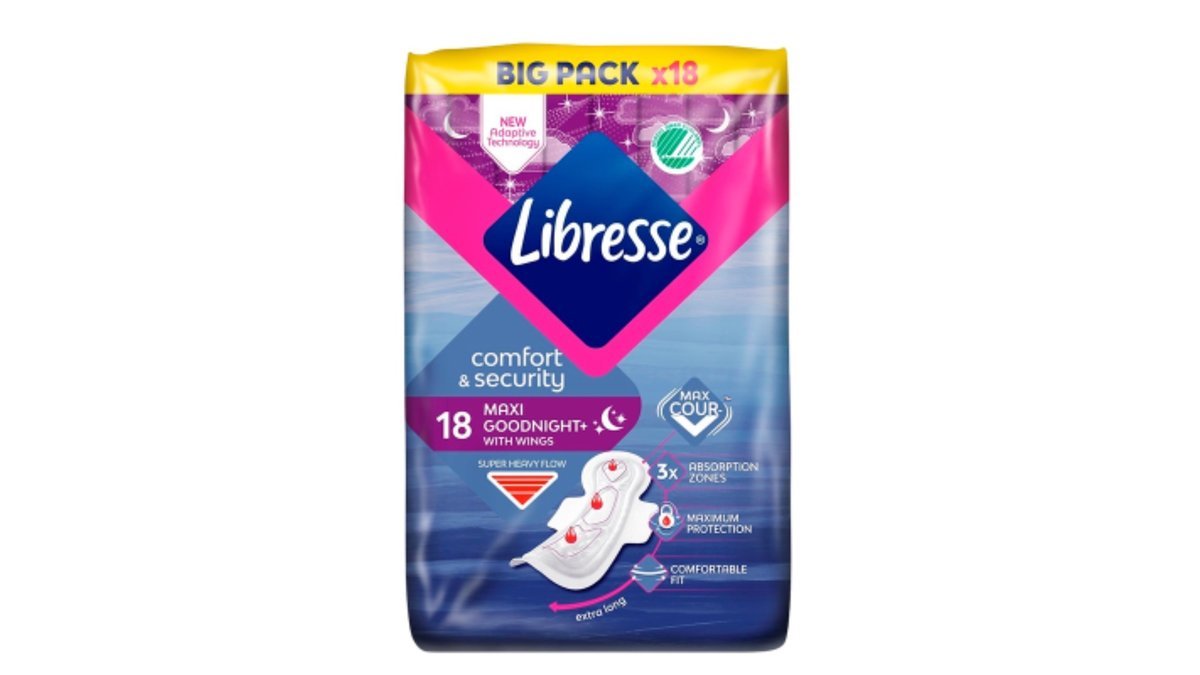 Natbind maxi m. vinger super sugeevne, Libresse