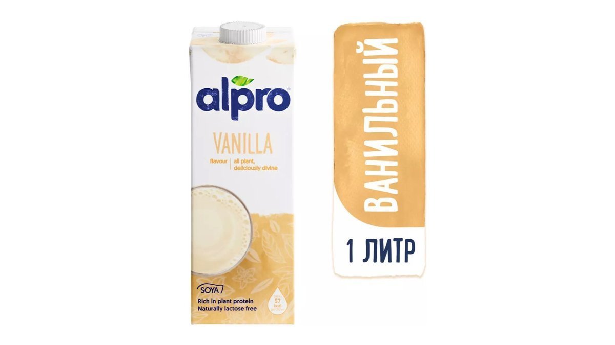 Альпро Напиток Соевый Со Вкусом Ванили 1,8%, 1Л