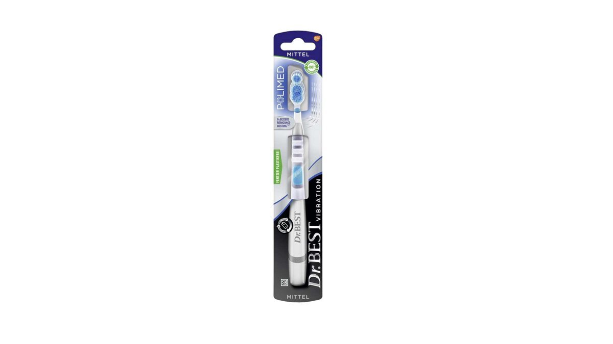 Dr. Best Vibration Polimed Zahnbürste mittel, 1 Stück | Wolt Market Hamburg  West