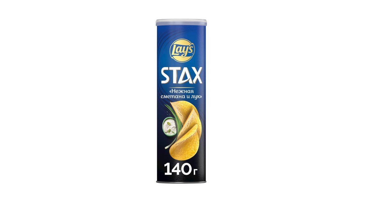 Чипсы Lays Stax нежная сметана и лук 140 г