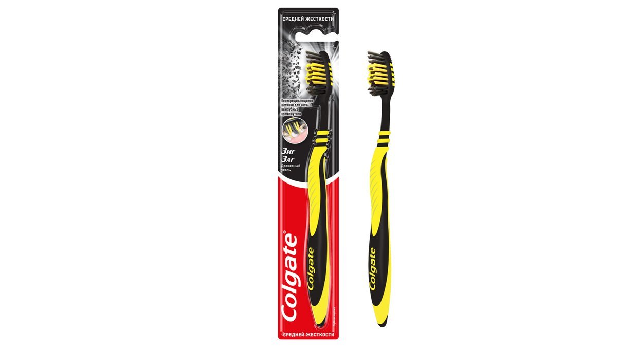 Щетка зубная Colgate зиг-заг с древ углем 1 шт