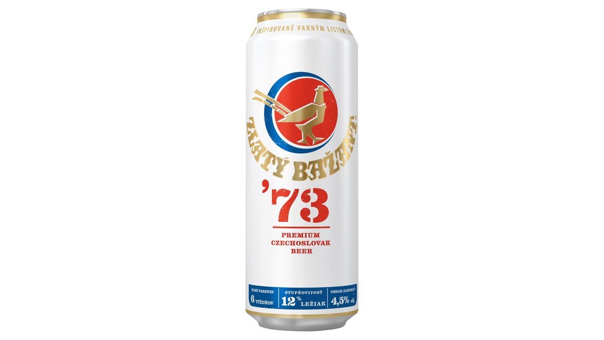 Zlatý Bažant '73, pivo svetlý ležiak, 0,5 l