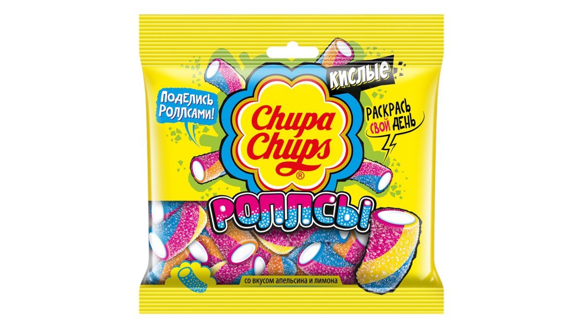 Мармелад CHUPA CHUPS Jellies Кислые роллсы 150г м/у