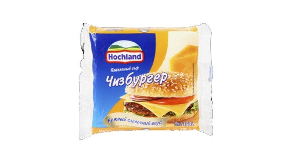 Сыр плавленый Hochland ломтики чизбургер 150 г