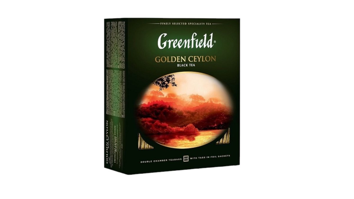 Чай Greenfield golden ceylon черный, 2 г x 100 шт пакетированный