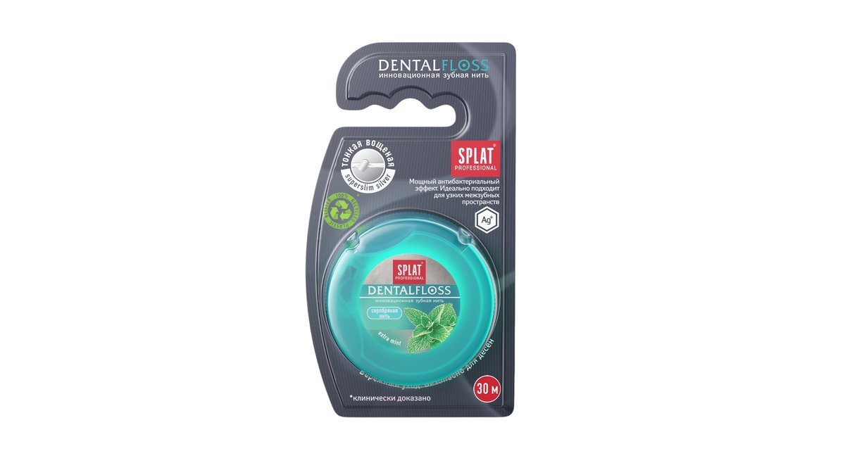 Зубная нить тонкая Мята DentalFloss Splat