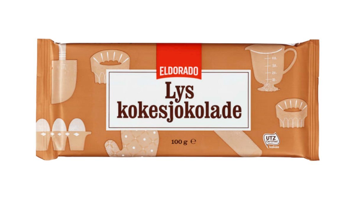 Eldorado Kokesjokolade Lys, 100 g