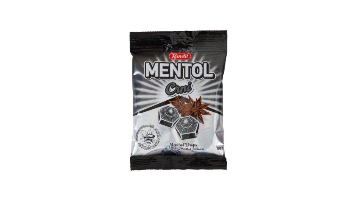 Kandit bomboni mentol crni, 100 g