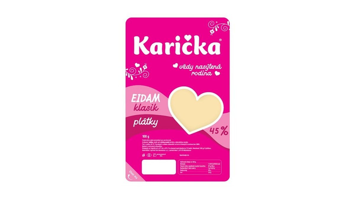 Karička Eidam klasik plátky, 100 g