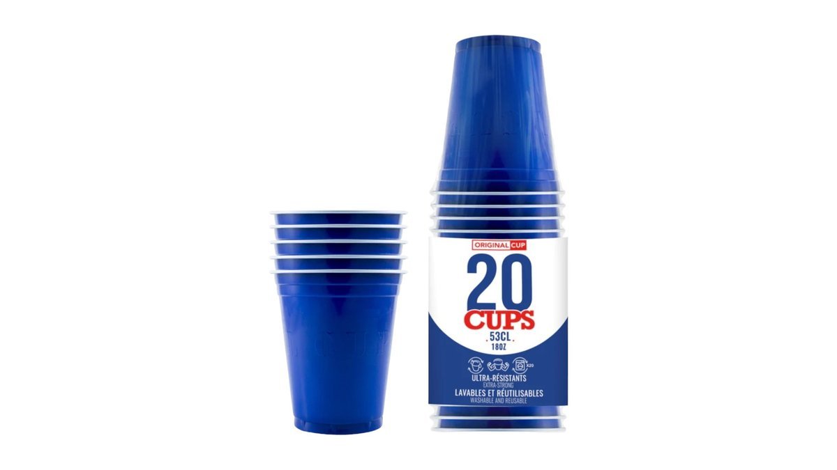 Muovimuki konepestävä sininen 530 ml 20 kpl/pkt