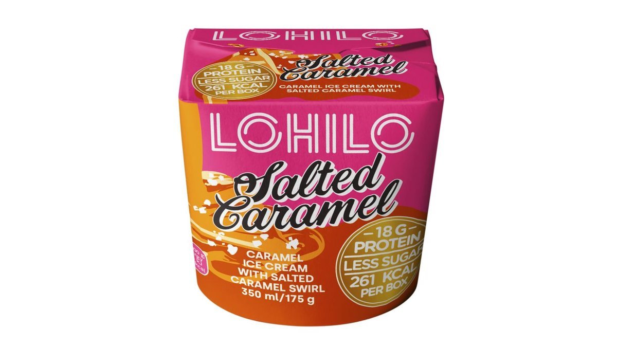 LOHILO Salted Caramel proteiinijäätelö 350ml