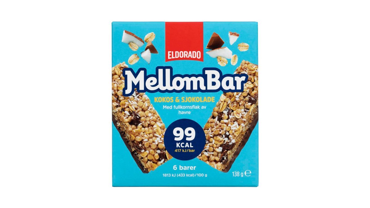 Eldorado Mellombar Kokos & Sjokolade, 138 g
