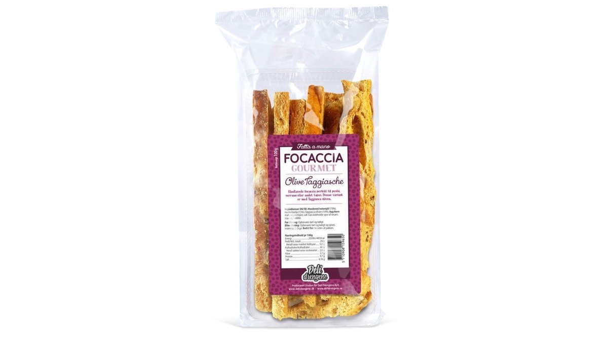 Deli Drengene Focaccia med oliven 100 g