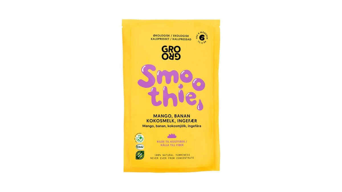 Grogro Smoothie Fantastic Fruits ØKO, 100 g