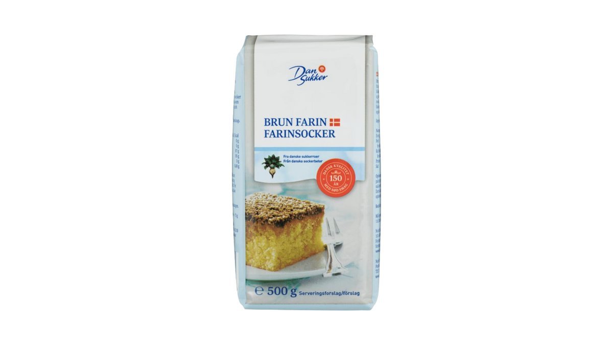Dansukker Farin brun, 500 g