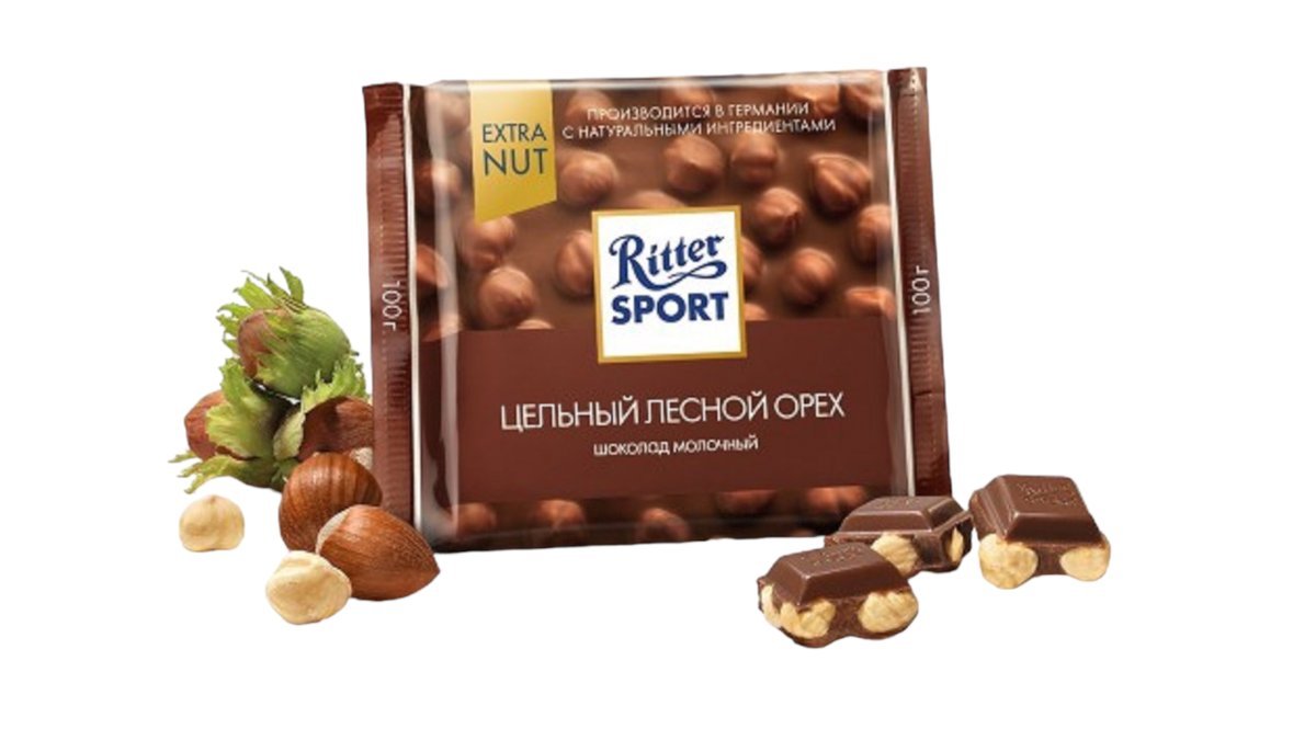 Шоколад Ritter Sport цельный лесной орех 100 г