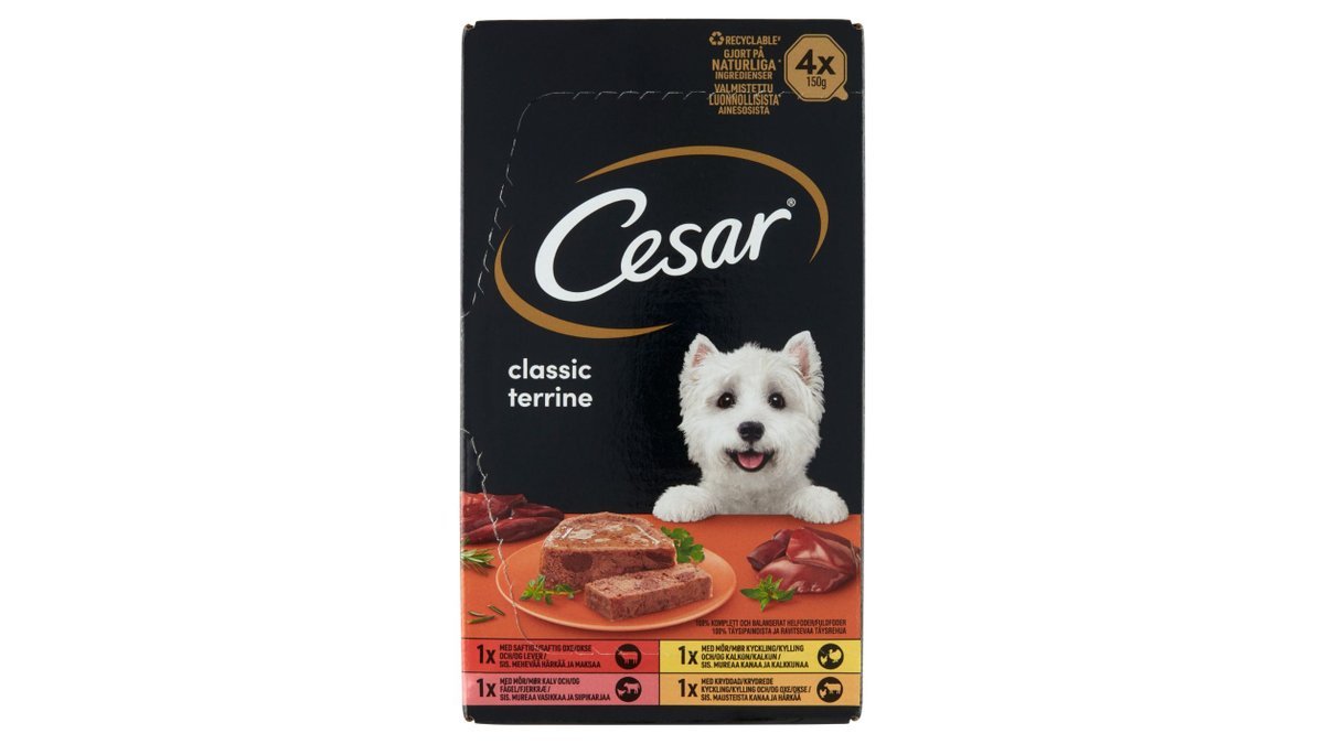 Cesar Vådfoder m. okse/lever 600 g