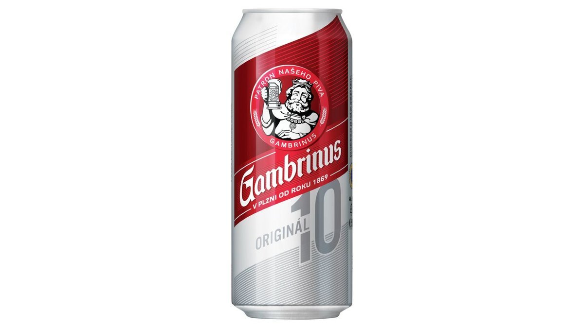 Gambrinus Originál 10°, svetlé pivo, 0,5 l