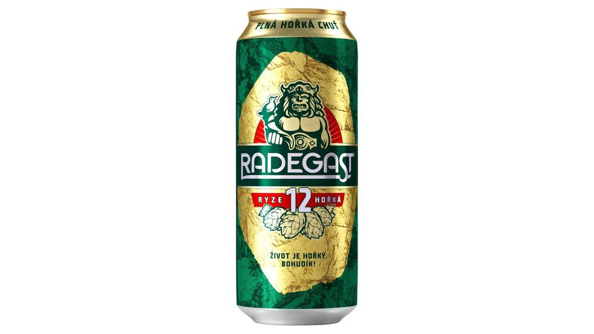 Radegast Ryze hořká 12°, svetlé pivo, 0,5 l