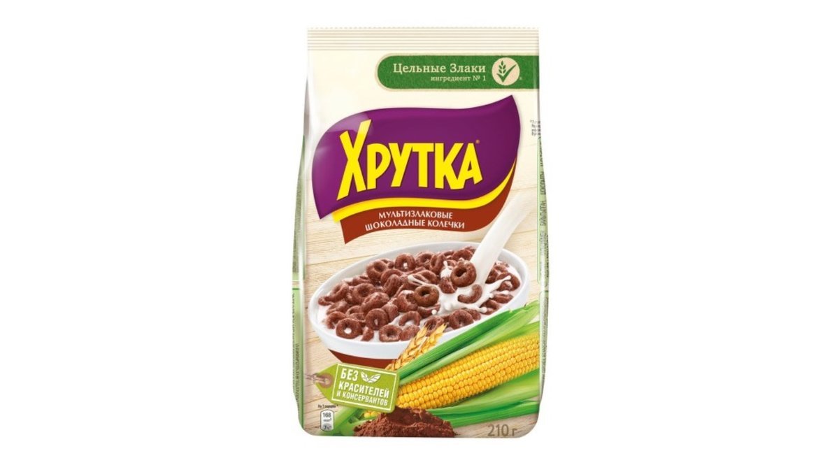 Хлопья NESTLE Хрутка Шоколадные колечки 210г м/у
