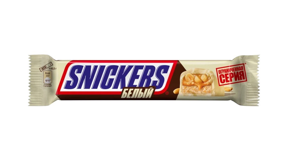 Батончик SNICKERS Шоколадный Белый 81г м/у
