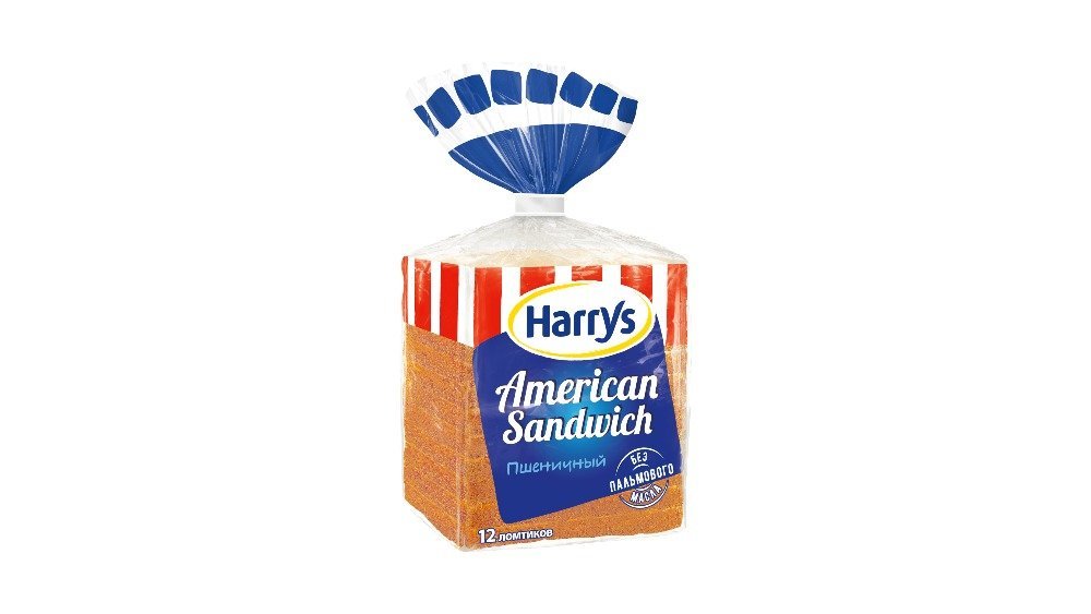 Хлеб HARRYS AS Сандвичный пшеничный 470г м/у