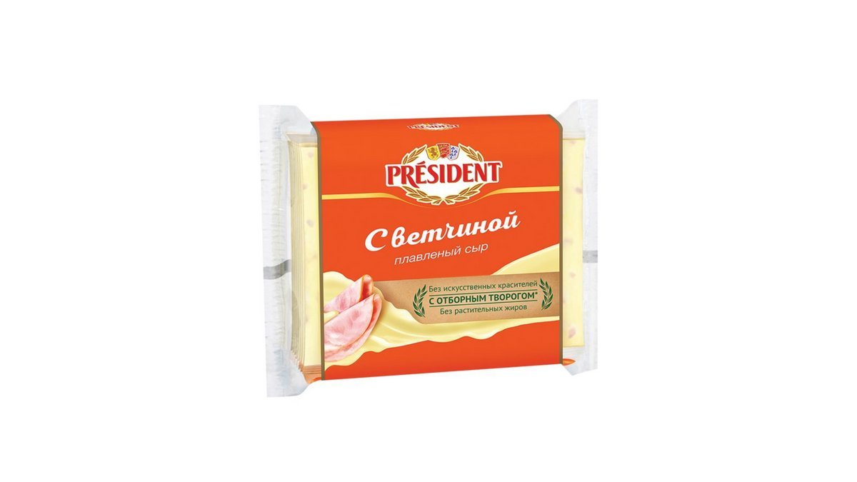 Сыр плавленный President Ветчина 40% 150 г в/у