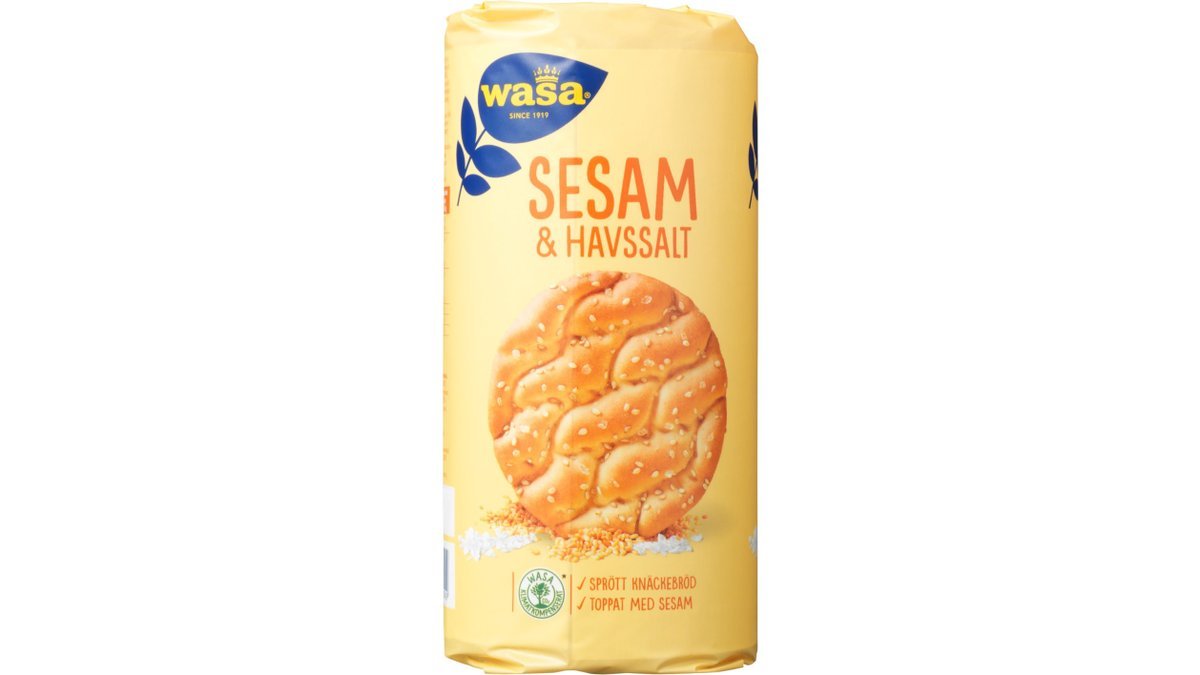 Knækbrød m. sesam & havsalt, Wasa