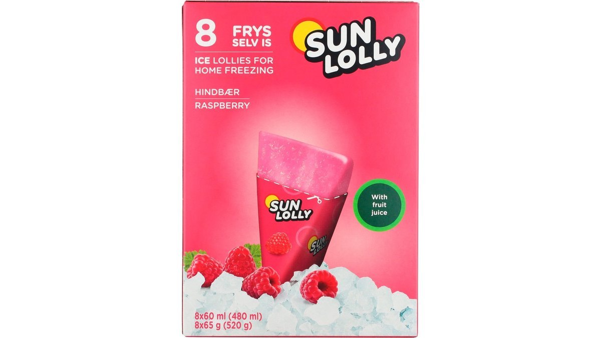 Frys selv-is m. Hindbær, Sun Lolly