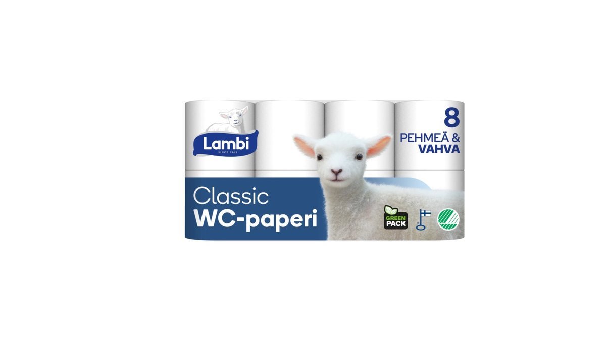 Lambi WC-paperi 8rl valkoinen