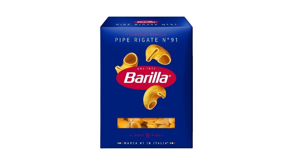 Barilla Паста Pipe Rigate (Пипе Ригате), 450 Гр
