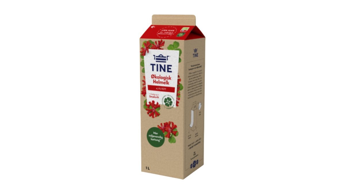 Tine Helmelk Økologisk 4, 1%, 1 l