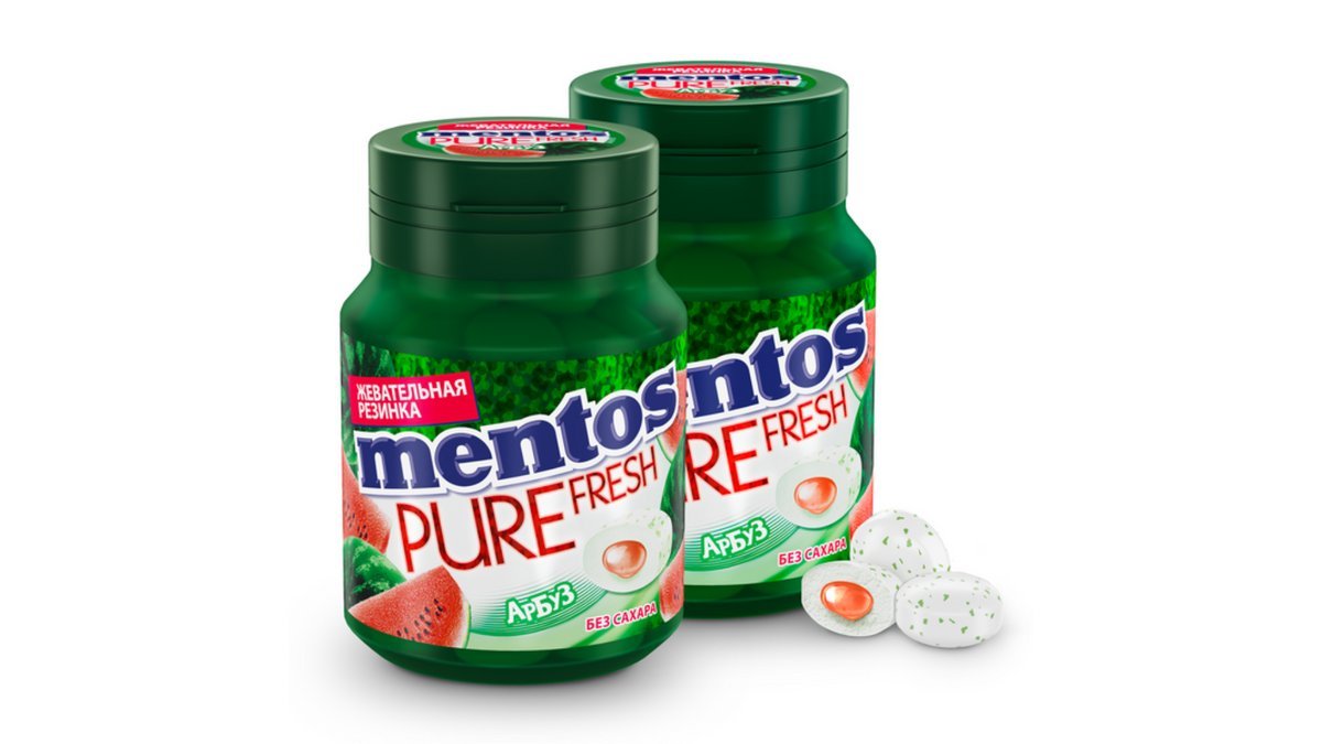 Жевательная резинка Van Melle Mentos Арбуз 54 г