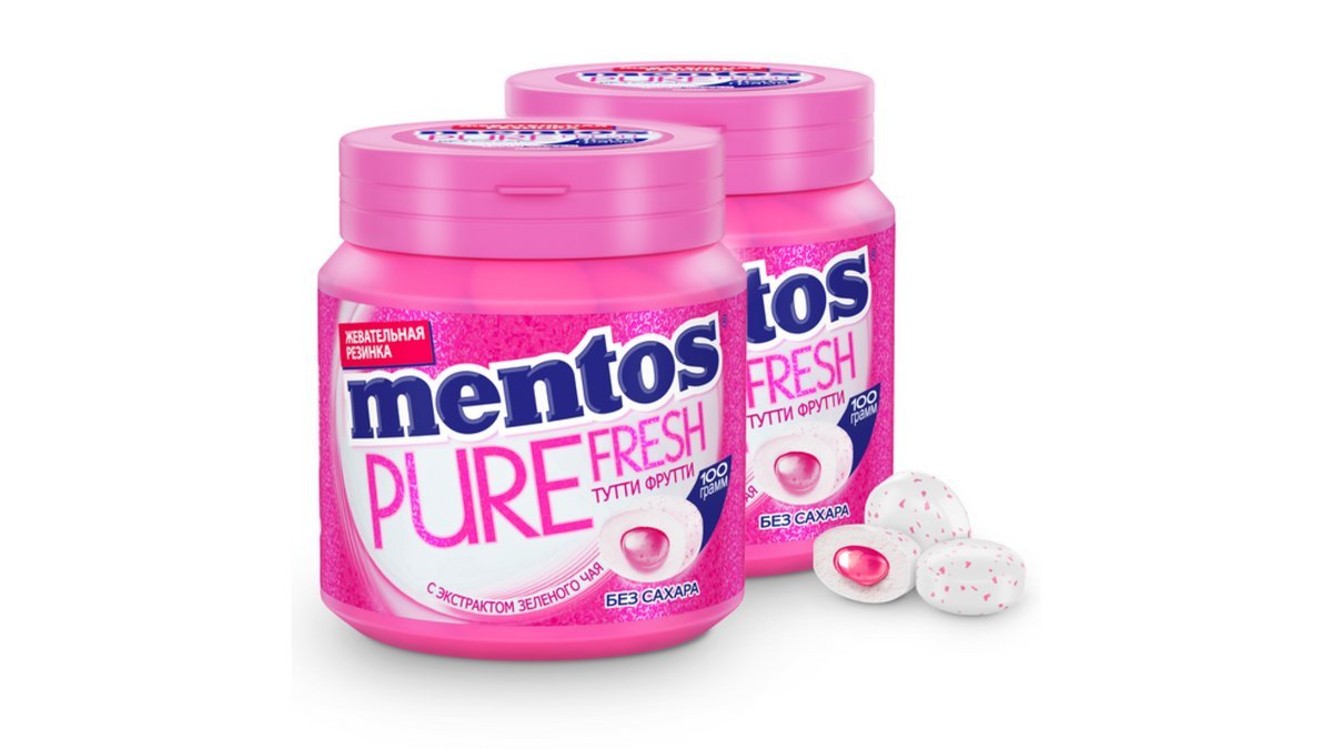 Резинка жевательная Mentos тутти фрутти 100 г