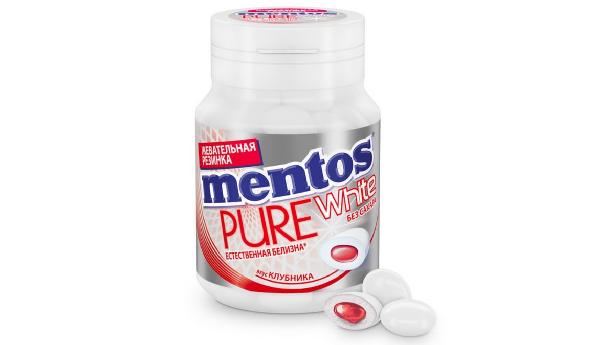 Резинка жевательная Mentos клубника 54 г