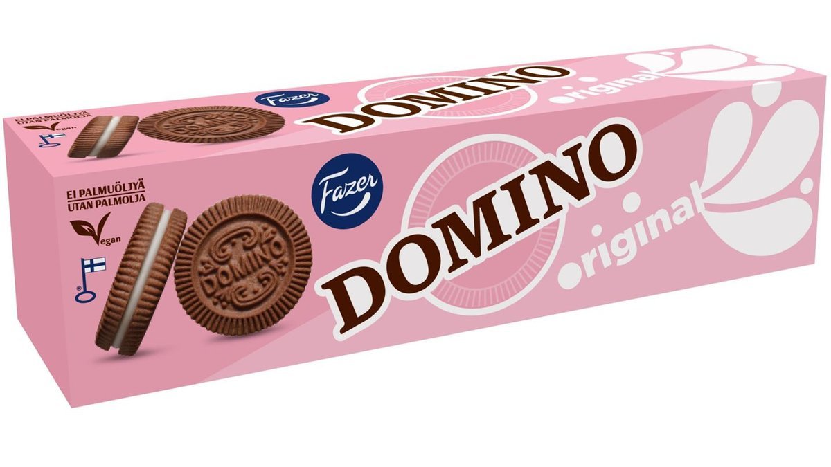 Fazer Domino Original vaniljanmakuinen täytekeksi 175g