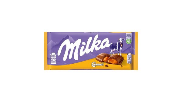 Milka Schokolade mit Karamellcrèmefüllung, 100 g