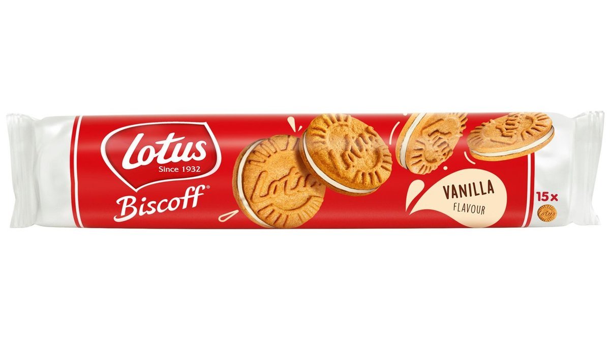 Lotus Biscoff Täytekeksi Vanilla flavour 150g