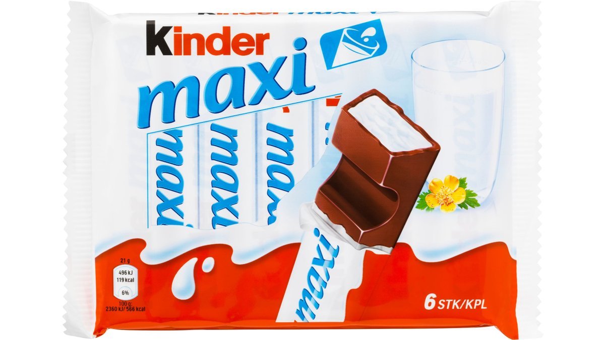 Kinder Maxi Chokoladebarer 126 g