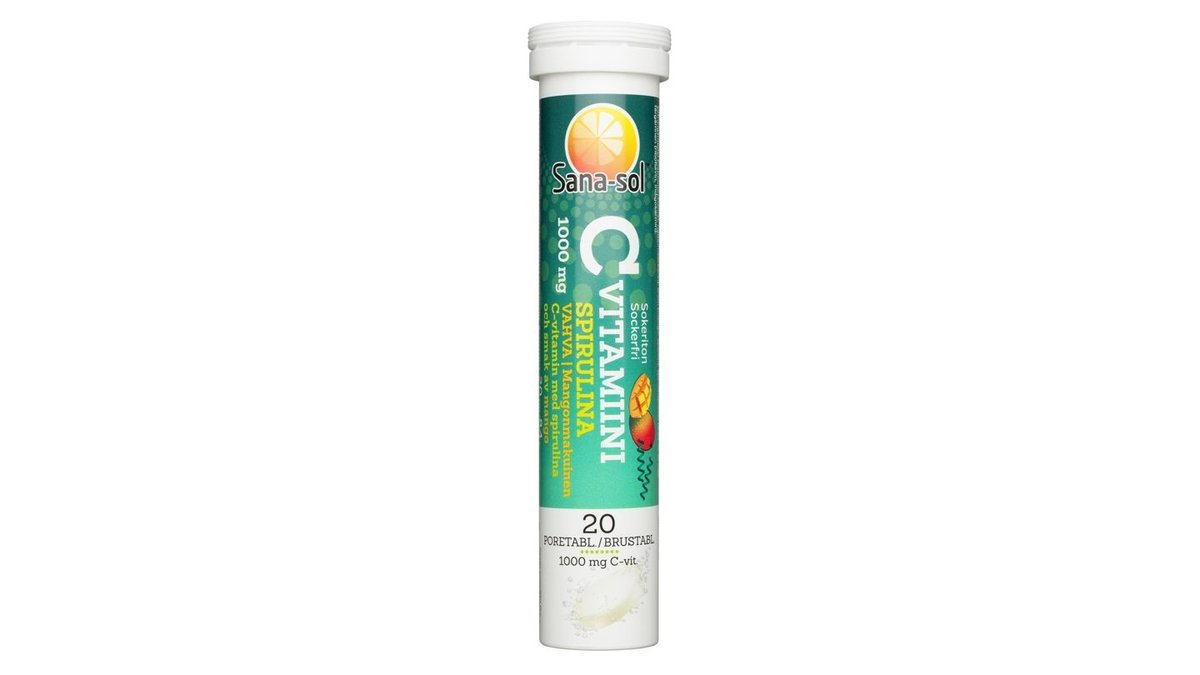 Sana-sol C-vitamiini mangonmakuinen poretabletti 20kpl/86g