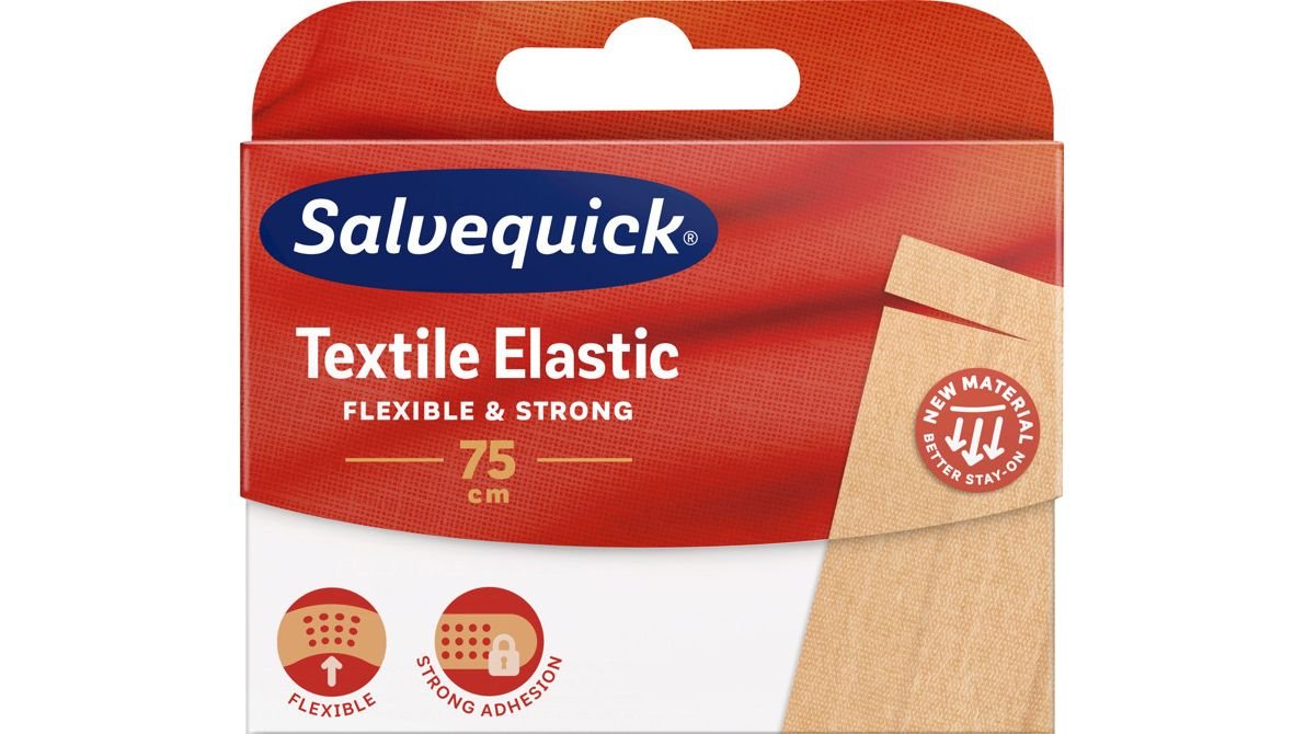 Salvequick Tekstilplaster, 75 cm