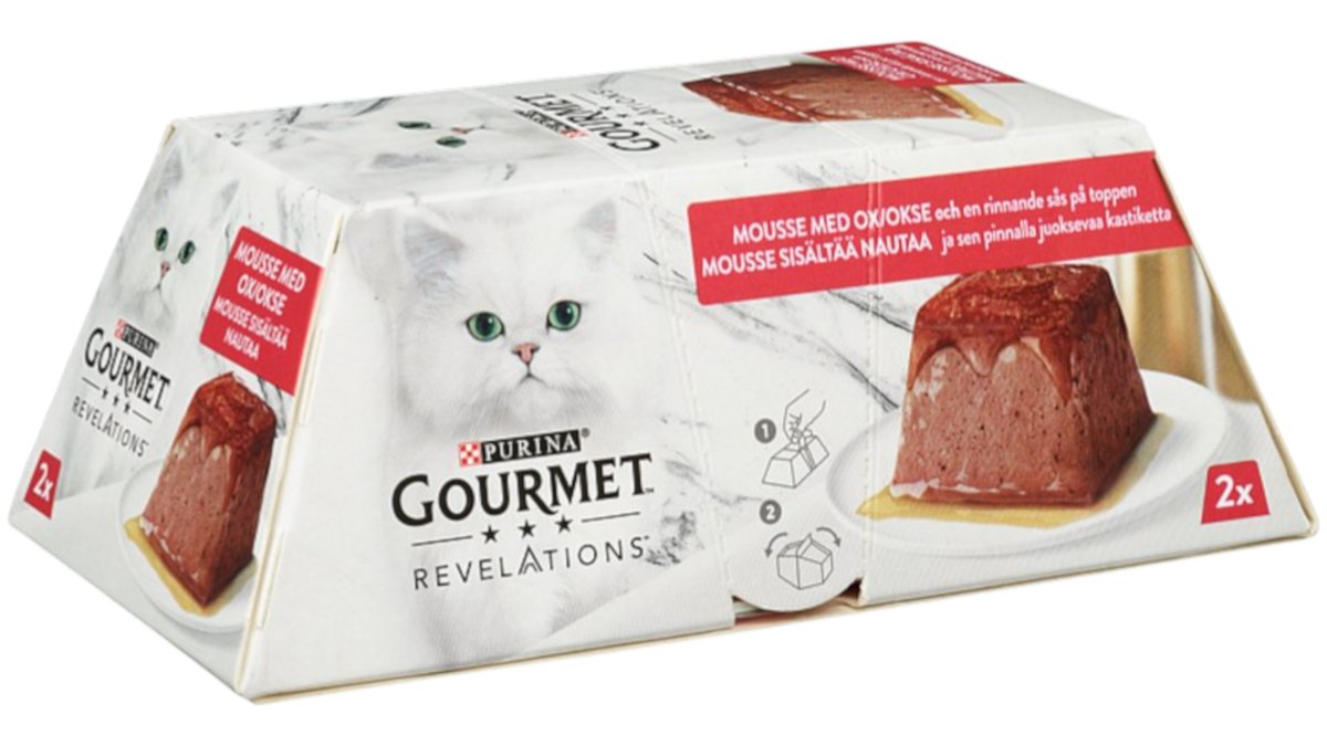 Purina Kattemat Gourmet Mousse med Okse, 114 g